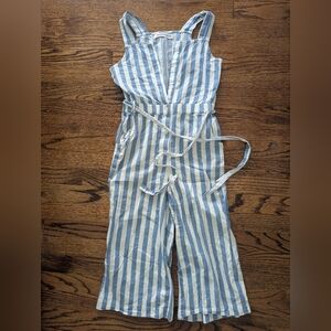 Striped Blue and White Kids One Piece